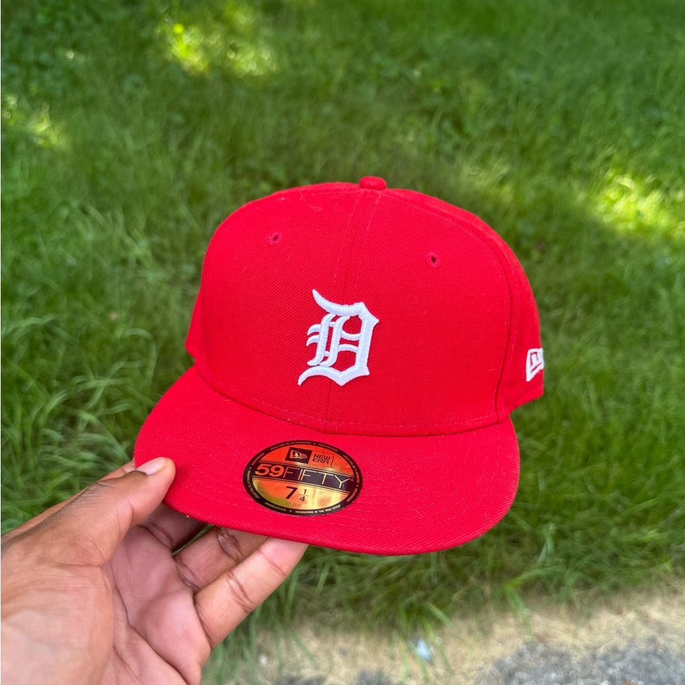 New Era Red 59FIFTY Fitted Cap